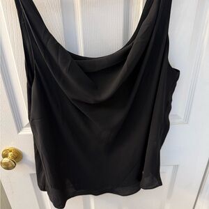 RW&CO. Black or Blue Draped Sleeveless Tank Top